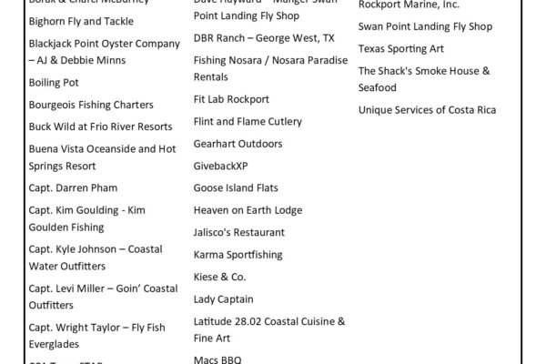 2026 Aransas Bay Donor Sheet