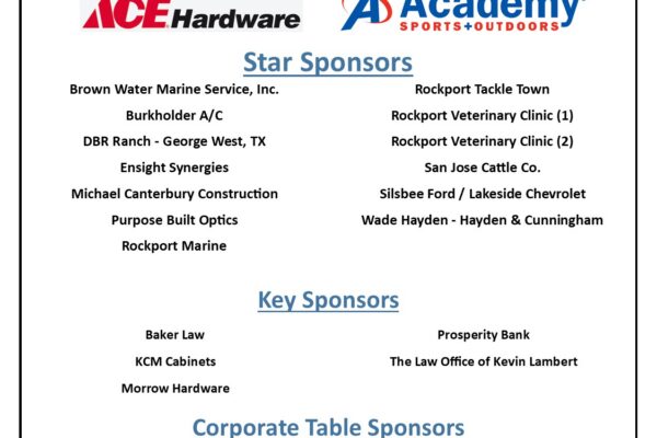 2026 Aransas Bay Sponsor Sheet